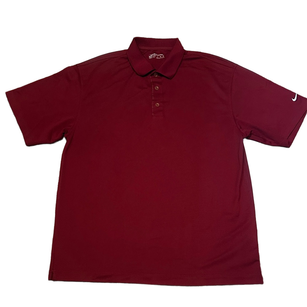 Largely Golf Men's Maroon Polo Shirt - Classic Short Sleeve